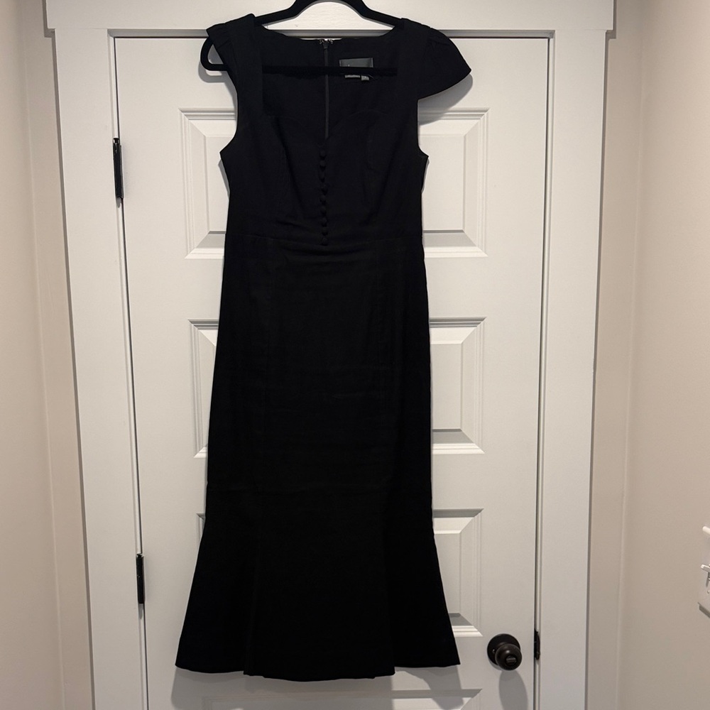 Anthropologie Black midi Dress